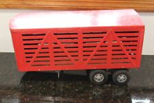 Reboque vintage Tonka gado vermelho aço prensado com cama de madeira compensada portão traseiro comprar usado  Enviando para Brazil