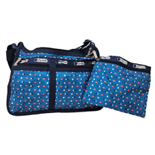 Lesportsac Blue Star Heart Crossbody Bag Nylon Travel Packable Zipper Top for sale  Shipping to South Africa