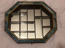 VINTAGE SMALL WALL DISPLAY FREESTANDING CABINET 11” X 9.5” WITH MIRRORED BACKING for sale  Shipping to South Africa