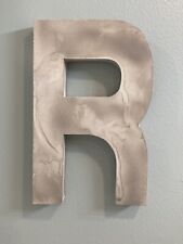 Usado, Hoja de metal soldada 3D letra R arte de pared decoración alfabeto signo inicial segunda mano  Embacar hacia Argentina