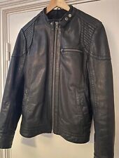 mens leather river island jacket for sale  NOTTINGHAM