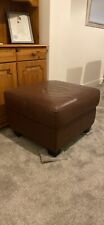 Brown leather ottoman for sale  WELLINGBOROUGH