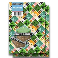 Minecraft birthday wrapping for sale  RINGWOOD