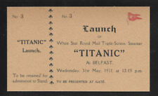 Boleto de lanzamiento Titanic White Star Line reimpreso en papel del período original 1912 *004, usado segunda mano  Embacar hacia Argentina