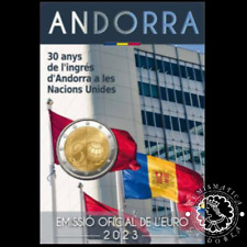 2023 - Coincard 2 EURO BU - 30 Años Ingreso en las NU - ANDORRA segunda mano  Embacar hacia Argentina