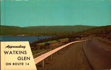 Vintage Postcard Approaching Watkins Glen On Rte 14 Seneca Lake Finger Lakes NY for sale  Shipping to South Africa