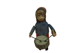 Charming antique SCHUCO drumming monkey   FABULOUS ATTIC FIND TIN PLATE TOY for sale  Shipping to South Africa