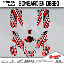 ATV Graphics Kits Decals Stickers Bline Red 4  Can Am Bombardier DS650 2008-2015 for sale  Shipping to South Africa