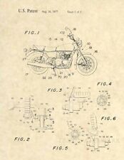 Impressão artística patenteada vintage dos anos 70 Honda Yamaha Kawasaki 849 antiga comprar usado  Enviando para Brazil