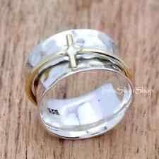 Anillo cruzado, anillo cristiano, anillo giratorio de plata de ley 925 para mujer, segunda mano  Embacar hacia Argentina