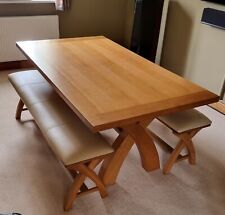 Solid oak dining for sale  OSWESTRY