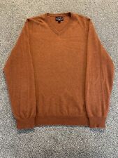 Suéter masculino Club Room XL laranja cashmere gola V pulôver manga longa casual comprar usado  Enviando para Brazil