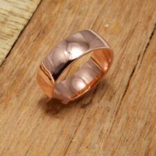 Usado, Anel de cobre sólido banda de cobre puro, anel feito à mão, banda de cobre, anel de declaração, comprar usado  Enviando para Brazil