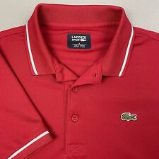 Camisa polo masculina vermelha Lacoste Sport desempenho ultra seco manga curta 4 - Média comprar usado  Enviando para Brazil