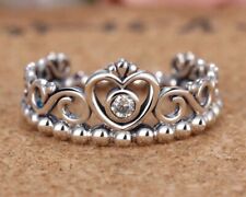 NEW SILVER GENUINE ALE S925 PRINCESS TIARA CROWN WOMEN RING GIFT WITH POUCH for sale  ST. IVES