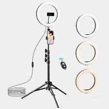 10'' LED Selfie Ring Light 35-135CM Tripod Stand Phone Holder Makeup Bluetooth for sale  Shipping to South Africa