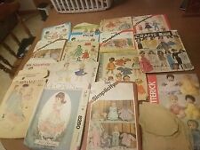 Lot of 16 McCall’s Simplicity Doll Sewing Patterns Ised for sale  Shipping to South Africa