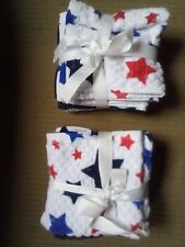 Panos de lavagem, lote de 12, branco com estrelas vermelhas e marinhas, marinho e branco NOVO comprar usado  Enviando para Brazil