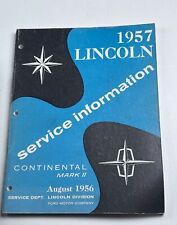 1957 lincoln service for sale  Collegeville