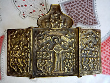 Tryptique religieux bronze d'occasion  Fontaine-le-Dun