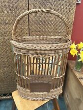 Vintage French Wicker Basket Bread Baguette Farmhouse Storage Basket Stand for sale  Shipping to South Africa
