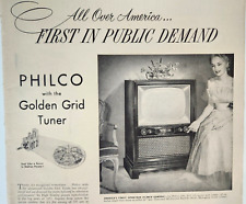 Gabinete console de TV Philco 21 polegadas 2281 vintage 1953 anúncio televisão revista impressão comprar usado  Enviando para Brazil
