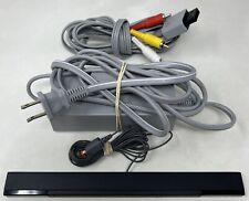 Genuine Nintendo Wii Power RVL-002, AV Cable RVL-009 & Black Sensor Bar RVL-014 for sale  Shipping to South Africa