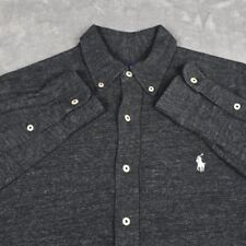 Camisa Ralph Lauren Malla Pluma Para Hombre Gris Mediano Mangas Largas con Botones , usado segunda mano  Embacar hacia Argentina