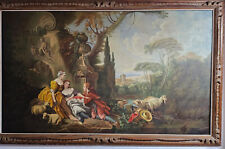 Oleo sobre lienzo: Réplica "Escena Pastoral" de Francois Boucher. Jose Aragonés , usado comprar usado  Enviando para Brazil