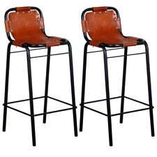 Used, Gecheer Bar Stools 2 pcs Real Leather M6Q4 for sale  Shipping to South Africa