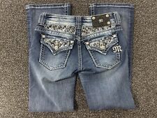 Jeans jeans Miss Me 27 x 31 boot cut ponto joia bolso desgaste desgastado comprar usado  Enviando para Brazil