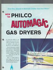 Folleto publicitario de secadoras de gas automáticas Philco 1959 - DG-692, DG-696, DG-698 (8 pp) segunda mano  Embacar hacia Argentina