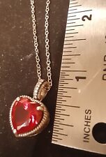 Ruby heart pendant for sale  Lebanon