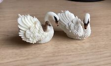 Two swan ornaments for sale  CHESTERFIELD