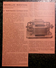 Invention 1900 transformateur d'occasion  Beaumont-de-Lomagne