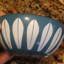 RARE Vintage CATHRINEHOLM Of Norway 4" Teal on Blue Lotus Enamelware Bowl, used for sale  Shipping to South Africa