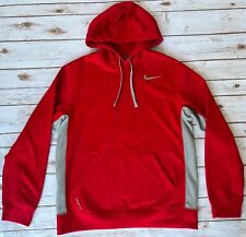 NIKE THERMA FIT PULLOVER KANGO POCKET HOODIE RED GRAY MENS SIZE MEDIUM EUC for sale  Shipping to South Africa