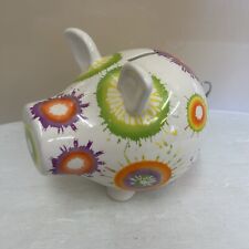 S&P Salt & Pepper Multicoloured Design Ceramic Piggy Bank 'Oink!' (9" Height) for sale  Shipping to South Africa
