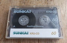 1x  SUNKAI KR2-CD 60 CHROME BLANK AUDIO CASSETTE VIERGE TAPE USED comprar usado  Enviando para Brazil