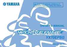 Yamaha Owners Manual Book 2016 Wolverine 700 Special Edition YX70EPSG, used for sale  Shipping to South Africa