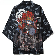 Usado, Estilo japonés Gato Samurai Kimono Ropa de calle Hombres Mujeres Cárdigan Japón Nuevo EE. UU. segunda mano  Embacar hacia Mexico