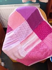 Handmade knitted throw for sale  SITTINGBOURNE