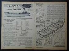 Barco de pesca Skiff Dory 13' cómo construir PLANES vela fueraborda "Dorette" segunda mano  Embacar hacia Argentina