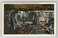 Interior View Of Mine In Anthracite Coal Region Of Pennsylvania Vintage Postcard for sale  Shipping to South Africa