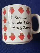 Taza/taza de café vintage - San Valentín - ""Te amo desde el fondo de mi corazón, usado segunda mano  Embacar hacia Argentina
