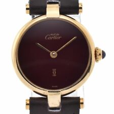 Reloj de cuarzo para dama CARTIER Vermeille esfera burdeos P#130039, usado segunda mano  Embacar hacia Argentina