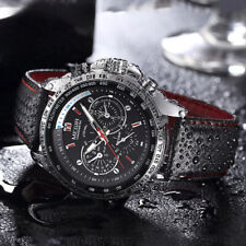Relógio de pulso masculino de quartzo analógico marca relógios de couro luxuosos à prova d'água para homens comprar usado  Enviando para Brazil