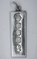 Vintage Solid Sterling Silver Ingot Pendant Hallmarked Sheffield 1977 for sale  Shipping to South Africa