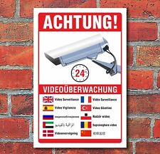 Schild videoüberwachung warns gebraucht kaufen  Bad Driburg