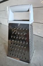 EUC White Kitchen Metal 4-Sided Box Food Grater Vegetable Cheese Slicer Shredder for sale  Shipping to South Africa